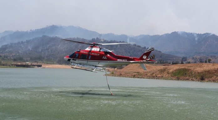 Uso de helicópteros; cuándo sí y cuándo no para combatir incendios forestales en Edomex