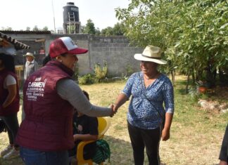 Más obra pública y programas sociales, promete Carmen Albarrán a Donatenses