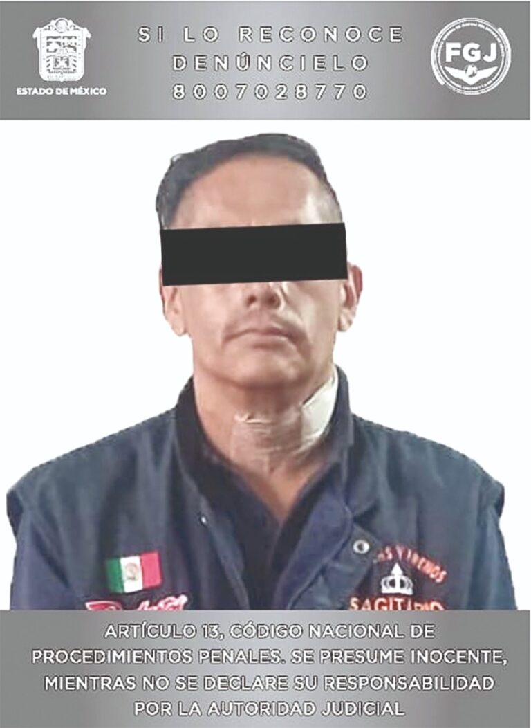 Detiene Secretaría de Seguridad del Edomex a un hombre como probable implicado en el delito de violación