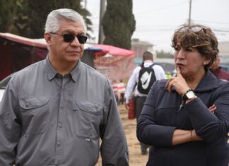 Recorre Gobernadora Delfina Gómez zonas afectadas por lluvias en oriente del Estado de México; supervisa atención a la población