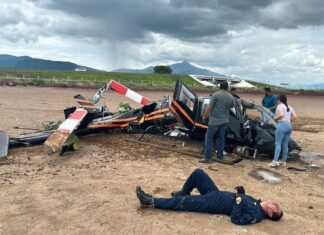 Se desploma un helicóptero en Jalisco; hay 4 heridos de gravedad