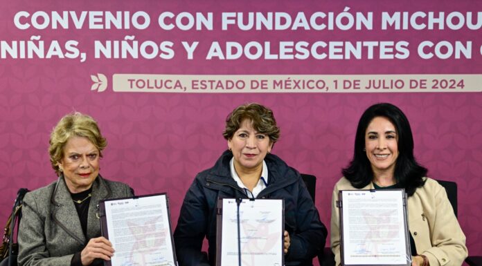 Gobernadora Delfina Gómez Álvarez protege a la infancia mexiquense mediante convenio con la Fundación Michou y Mau