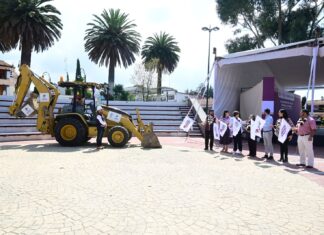 Gobernadora Delfina Gómez Álvarez da banderazo de inicio a obras en el Valle de Toluca con una inversión de 94 millones de pesos