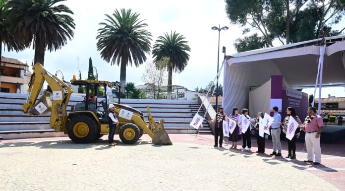 Gobernadora Delfina Gómez Álvarez da banderazo de inicio a obras en el Valle de Toluca con una inversión de 94 millones de pesos