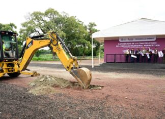 Arranca la Gobernadora Construcción del Mercado municipal en Xonacatlán