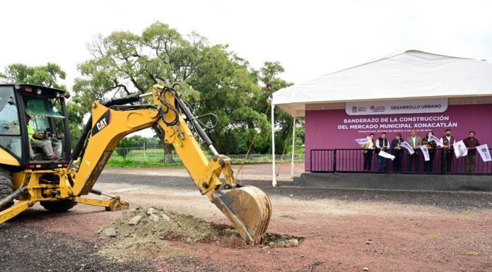 Arranca la Gobernadora Construcción del Mercado municipal en Xonacatlán
