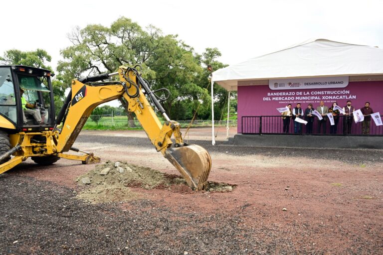 Arranca la Gobernadora Construcción del Mercado municipal en Xonacatlán