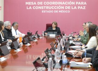 Gobernadora Delfina Gómez Álvarez da seguimiento a temas de violencia de género en la Mesa de Coordinación para la Construcción de la Paz