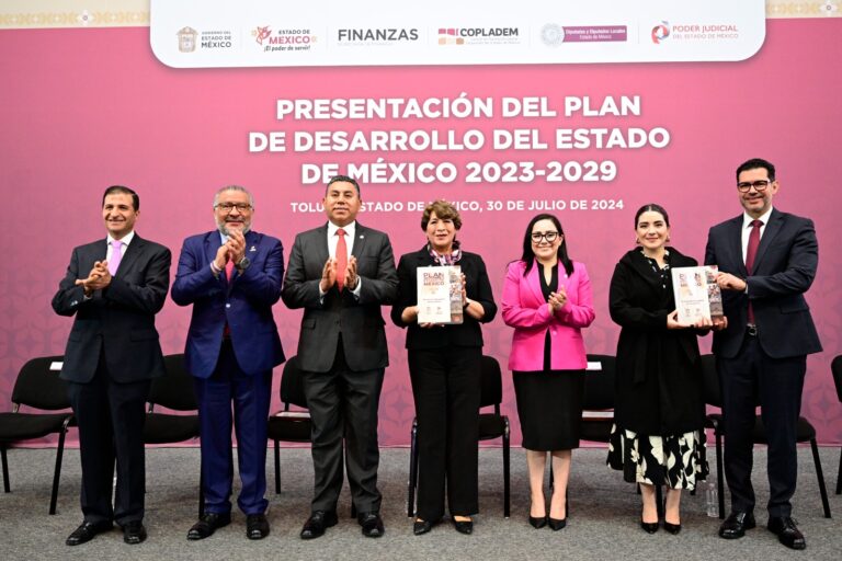 Gobernadora Delfina Gómez Álvarez presenta el Plan de Desarrollo del EdoMéx “Mandato del Pueblo para el Cambio”