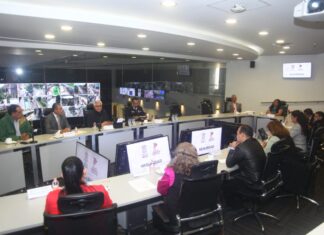 Secretario de Seguridad del Estado de México y diputados federales sostienen diálogo a fin de sumar esfuerzos para proteger a la ciudadanía