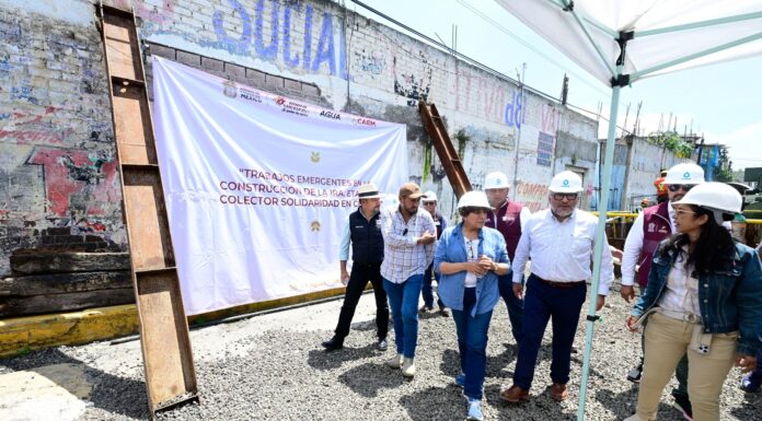 Rescata la Gobernadora Delfina Gómez Álvarez obras inconclusas del Colector Solidaridad; evitará futuras inundaciones en Chalco