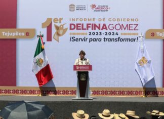 Muestra Delfina Gómez lado solidario en informe regional