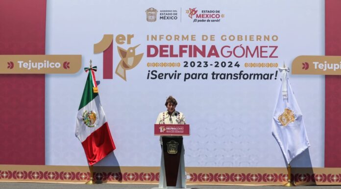 Muestra Delfina Gómez lado solidario en informe regional