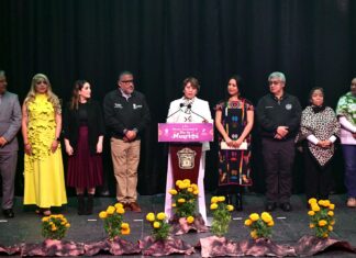 Invita Gobernadora Delfina Gómez Álvarez a visitar la Ofrenda Monumental de Día de Muertos en Palacio de Gobierno