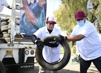 Arranca Gobernadora Delfina Gómez Álvarez segunda jornada “Limpiemos Nuestro EdoMéx”; recolectará llantas en 16 municipios