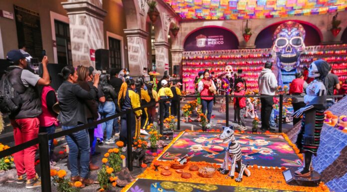 Ofrenda Monumental EdoMéx 2024 rompe récord con 2 mil asistentes; estará abierta hasta el 4 de noviembre en Palacio de Gobierno en Toluca