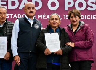 Gobernadora Delfina Gómez Álvarez fortalece a las mujeres con la entrega de 2 mil 500 títulos de propiedad