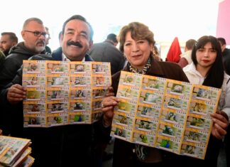 “¡La suerte y la naturaleza se unen! Gobernadora Delfina Gómez presenta billete de Lotería Nacional por el 44° aniversario del Parque Ecológico de Zacango”