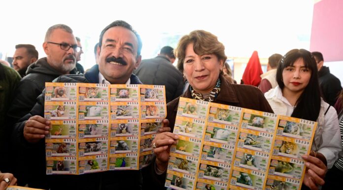“¡La suerte y la naturaleza se unen! Gobernadora Delfina Gómez presenta billete de Lotería Nacional por el 44° aniversario del Parque Ecológico de Zacango”