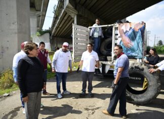 CON “LIMPIEMOS NUESTRO EDOMÉX” DELFINA GÓMEZ ÁLVAREZ SACA MÁS DE 12 MIL LLANTAS Y TONELADAS DE BASURA DE LAS CALLES