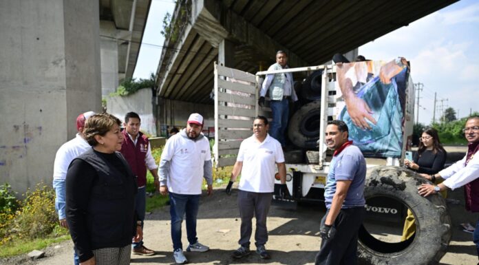 CON “LIMPIEMOS NUESTRO EDOMÉX” DELFINA GÓMEZ ÁLVAREZ SACA MÁS DE 12 MIL LLANTAS Y TONELADAS DE BASURA DE LAS CALLES