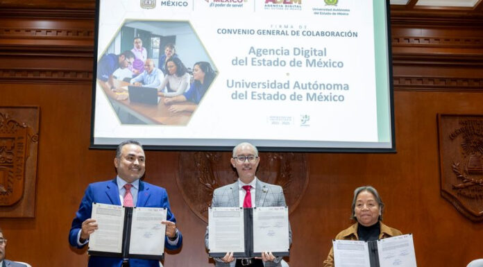 UAEMÉX FIRMA CONVENIO CON LA AGENCIA DIGITAL DEL ESTADO DE MÉXICO EN FAVOR DE INNOVACIONES SOCIALES