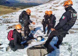 AUXILIA POLICÍA DE ALTA MONTAÑA DE LA SECRETARÍA DE SEGURIDAD DEL EDOMEX A CUATRO PERSONAS QUE SUFRIERON LESIONES DURANTE SU VISITA AL XINANTÉCATL