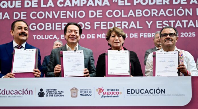 FIRMA SEP Y GOBIERNO DEL ESTADO DE MÉXICO CONVENIO DE COLABORACIÓN EN MATERIA DE ALFABETIZACIÓN