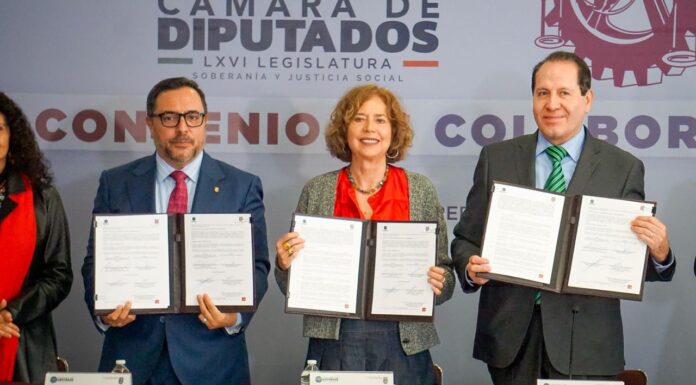 ATESTIGUA SECRETARIA DE CIENCIA FIRMA DE CONVENIO DE COLABORACIÓN ENTRE CÁMARA DE DIPUTADOS E IPN
