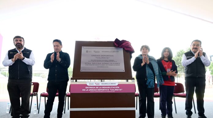 REHABILITA GOBERNADORA DELFINA GÓMEZ ÁLVAREZ UNIDAD DEPORTIVA EN CALIMAYA CON INVERSIÓN DE 17 MDP PARA IMPULSAR A JÓVENES DEPORTISTAS EN EL EDOMÉX