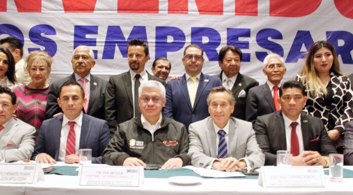 SE REÚNE SECRETARIO DE SEGURIDAD DEL EDOMEX Y LA TITULAR DE DESARROLLO ECONÓMICO CON LA ASECEM