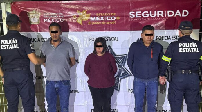 POLICÍA DEL EDOMÉX DETIENE A TRES PERSONAS POR HOMICIDIO EN TOLUCA