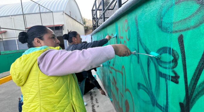 REHABILITAN UNIDAD DEPORTIVA EN LERMA CON JORNADA DE PINTA