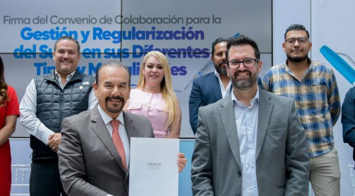 GOBIERNO DE PEDRO RODRÍGUEZ FIRMA CONVENIO DE COLABORACIÓN CON EL INSTITUTO NACIONAL DEL SUELO SUSTENTABLE (INSUS) PARA DARLE CERTEZA JURÍDICA AL PATRIMONIO DE LAS FAMILIA ATIZAPENSES