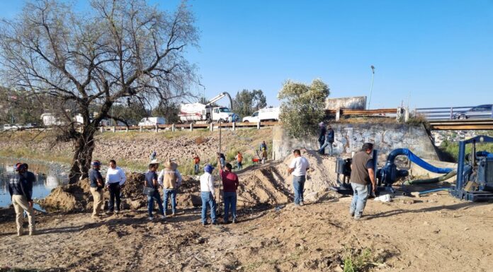 SE SUMA LA CAEM A LOS TRABAJOS QUE REALIZAN OAPAS Y OCAVM PARA ACELERAR DESFOGUE DE LA PRESA LOS CUARTOS