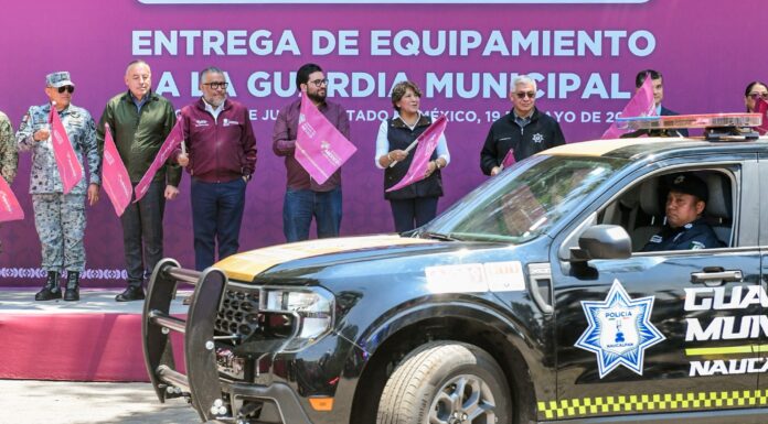 Refuerzan Seguridad en Naucalpan con Entrega Histórica de Equipamiento: Delfina Gómez Encabeza Estrategia de Seguridad Estatal