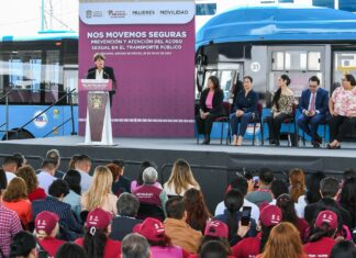 Lanza Gobernadora Delfina Gómez campaña “Nos Movemos Seguras” para combatir el acoso sexual en el transporte público del Estado de México