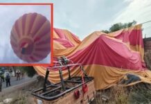 Se desploma globo aerostático en Teotihuacán; 12 personas resultan lesionadas