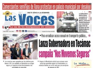 Comerciantes semifijos de Xona protestan en palacio municipal por desalojo