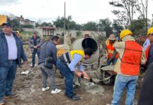 Colocan primera piedra de nueva secundaria en San José El Llanito, Lerma