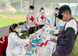 Cruz Roja y Poder Judicial del Edoméx brindan atención médica a migrantes en Metepec