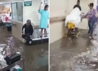 Clínica 53 del IMSS se inunda con aguas negras tras intensas lluvias en Los Reyes Acaquilpan