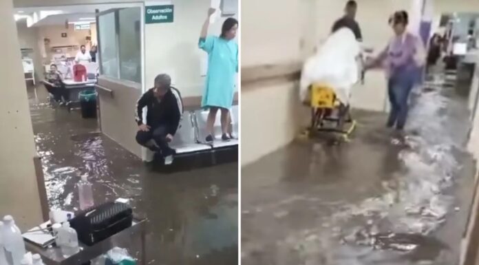 Clínica 53 del IMSS se inunda con aguas negras tras intensas lluvias en Los Reyes Acaquilpan