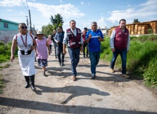Supervisa Ricardo Moreno atención al desbordamiento de canal en San Pedro Totoltepec