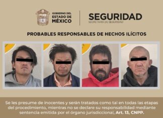 Detiene SSEM a cuatro personas por presuntos delitos contra la salud en Toluca