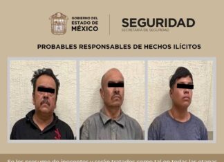 Detiene Secretaría de Seguridad a tres hombres por portación de arma prohibida en Texcoco