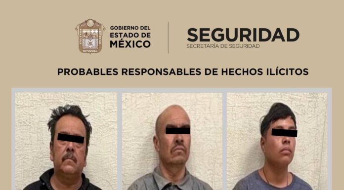 Detiene Secretaría de Seguridad a tres hombres por portación de arma prohibida en Texcoco