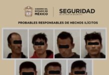 Detienen a siete hombres en Chimalhuacán por delitos contra la salud y encubrimiento de vehículo robado