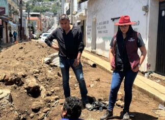 Supervisa presidenta Nancy Nápoles obras de rehabilitación vial en calles clave de Tenancingo