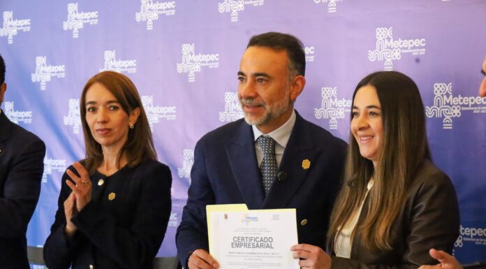 Impulsa Metepec desarrollo económico con Certificado Empresarial Municipal: empresarios respaldan iniciativa de Fernando Flores